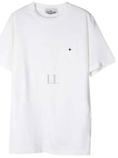 Men's Stellina Short Sleeve T-Shirt White - STONE ISLAND - BALAAN 2