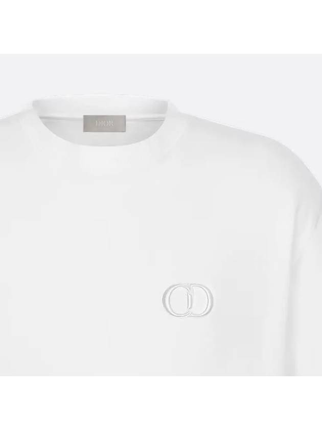 CD Icon Relaxed Fit Organic Cotton Short Sleeve T-Shirt White - DIOR - BALAAN 3