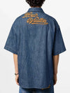 1AFXLG Short Sleeved Cotton Chambray Shirt - LOUIS VUITTON - BALAAN 2