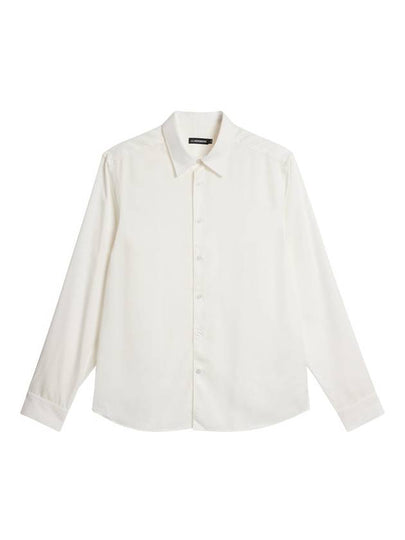 Comfort Tencel Slim Long Sleeve Shirt Cloud White - J.LINDEBERG - BALAAN 2