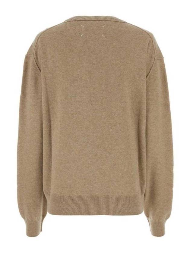 Crew Neck Wool Blend Knit Top Beige - MAISON MARGIELA - BALAAN 4