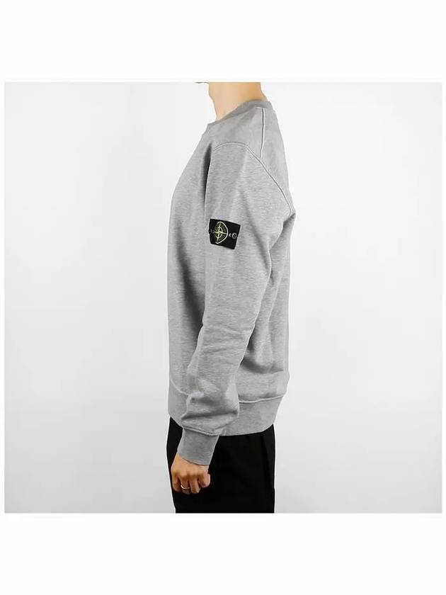 Compass Patch Cotton Sweatshirt Melange Grey - STONE ISLAND - BALAAN 4