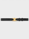 Triomphe Taurillon Medium Leather Belt Black - CELINE - BALAAN 2