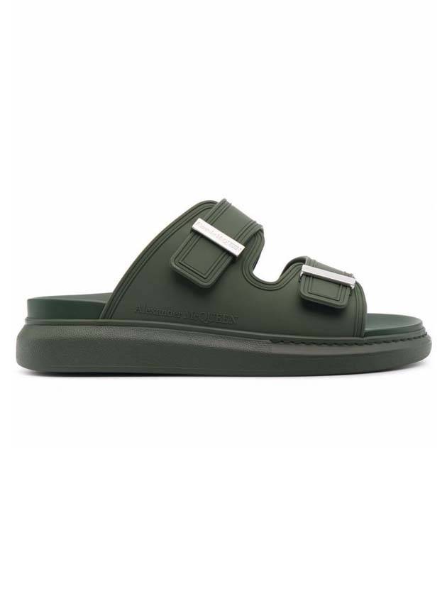 Men s Hybrid Rubber Slippers Green - ALEXANDER MCQUEEN - BALAAN 1