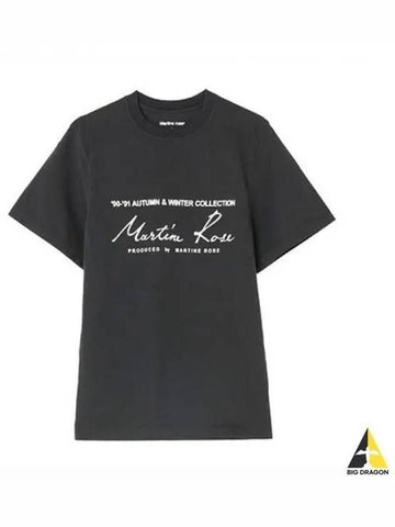 Logo Lettering Short Sleeve Black CMRSS29603JC - MARTINE ROSE - BALAAN 1