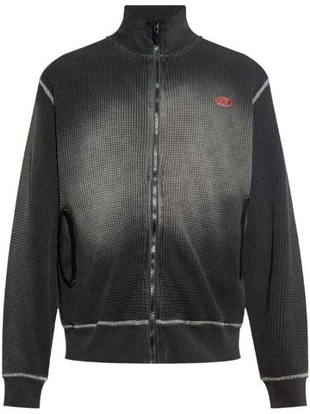 S Wafy Jumper Zip-Up Jacket Black - DIESEL - BALAAN 2