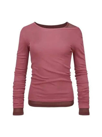 My Go to Tencel Long Sleeve T Shirt Strawberry - SCULPTOR - BALAAN 1