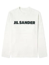 Logo Print Cotton Long Sleeve T-Shirt White - JIL SANDER - BALAAN 3