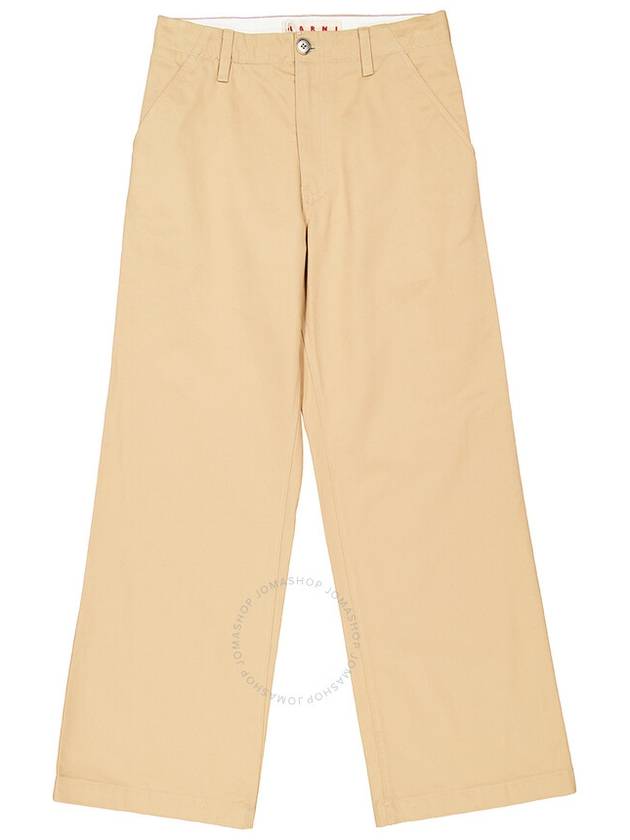 Marni Wide-Leg Cotton Gabardine Trousers, Brand Size 46 ( US Size 36 ) - MARNI - BALAAN 1