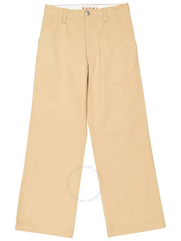 Marni Wide-Leg Cotton Gabardine Trousers, Brand Size 46 ( US Size 36 ) - MARNI - BALAAN 1