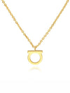 Gancini Large Necklace Brass & Gold - SALVATORE FERRAGAMO - BALAAN 3