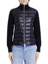 Logo Patch Padded Cardigan Black - MONCLER - BALAAN 2