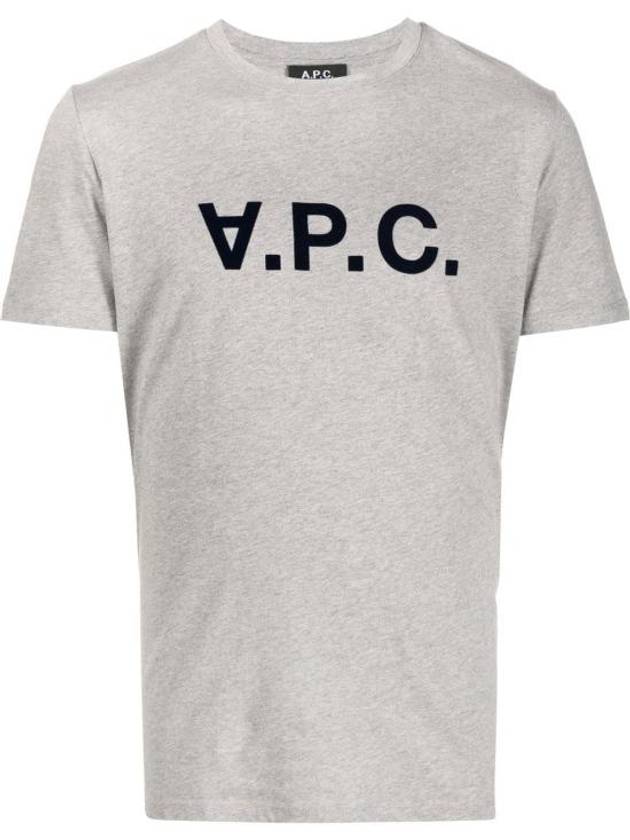 Black VPC Logo Short Sleeve T-Shirt Light Grey - A.P.C. - BALAAN 2