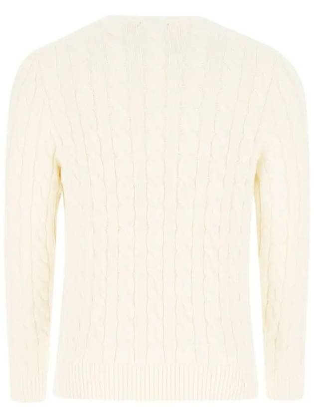 Embroidery Logo Cable Knit Top Ivory - POLO RALPH LAUREN - BALAAN 4