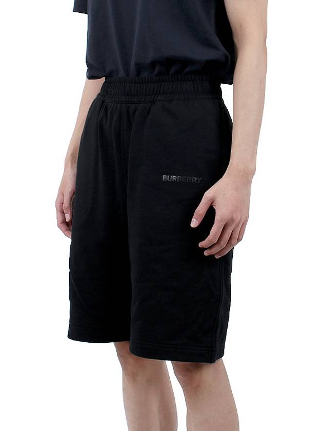 cotton stretch logo print shorts black - BURBERRY - BALAAN 5