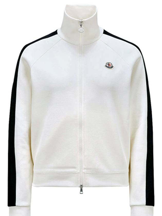 8G00001 899V9 034 Logo Zip up Jacket White Women s TTA - MONCLER - BALAAN 1