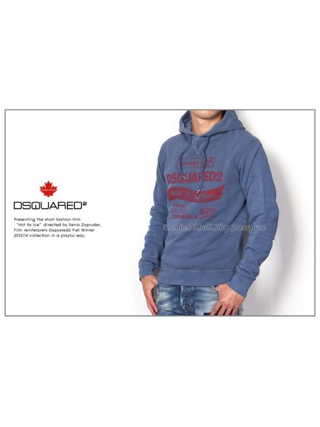 Dsquared man hoodie 74GU0027 blue - DSQUARED2 - BALAAN 4