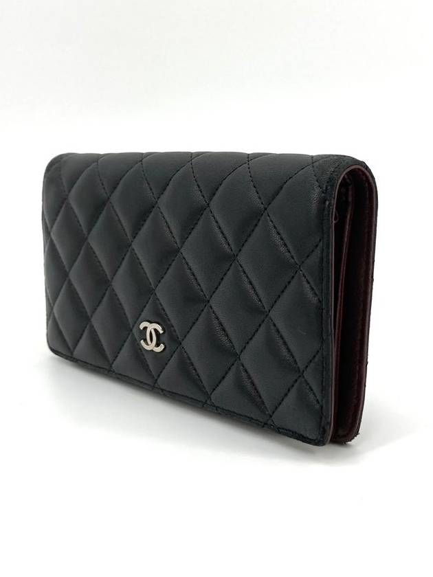 Lambskin silver flap long wallet - CHANEL - BALAAN 4