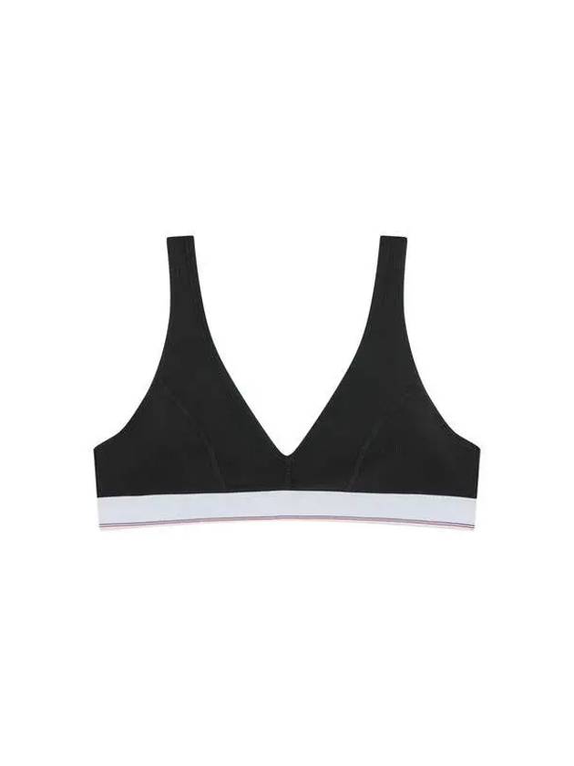 Ribbed logo banding bralette black - ALEXANDER WANG - BALAAN 1