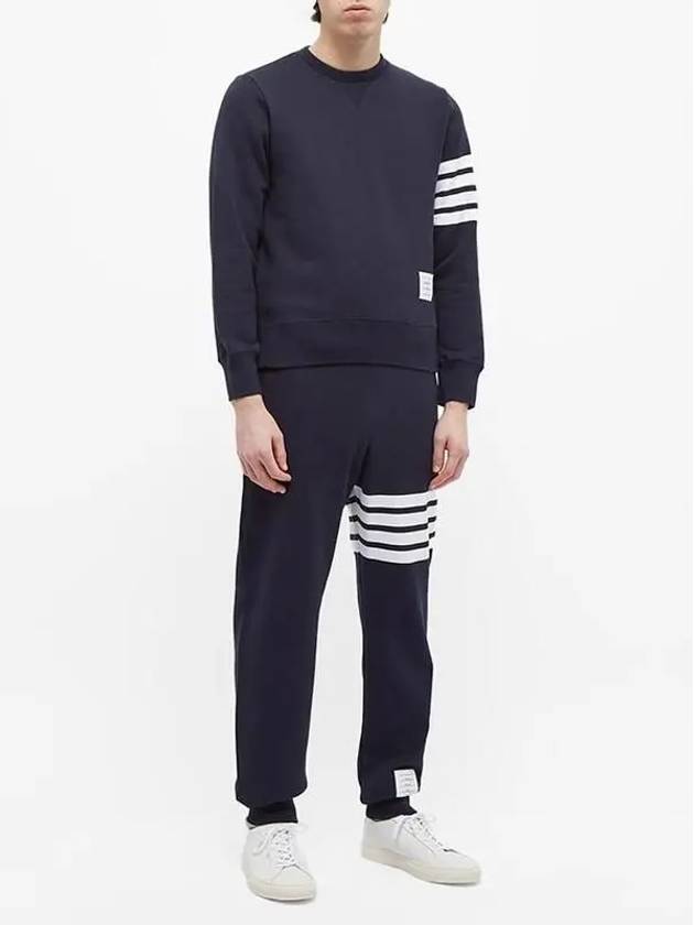 4 Bar Loopback Jersey Sweatshirt Navy - THOM BROWNE - BALAAN 6