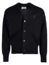 De Coeur Wool Cardigan Black - AMI - BALAAN 2