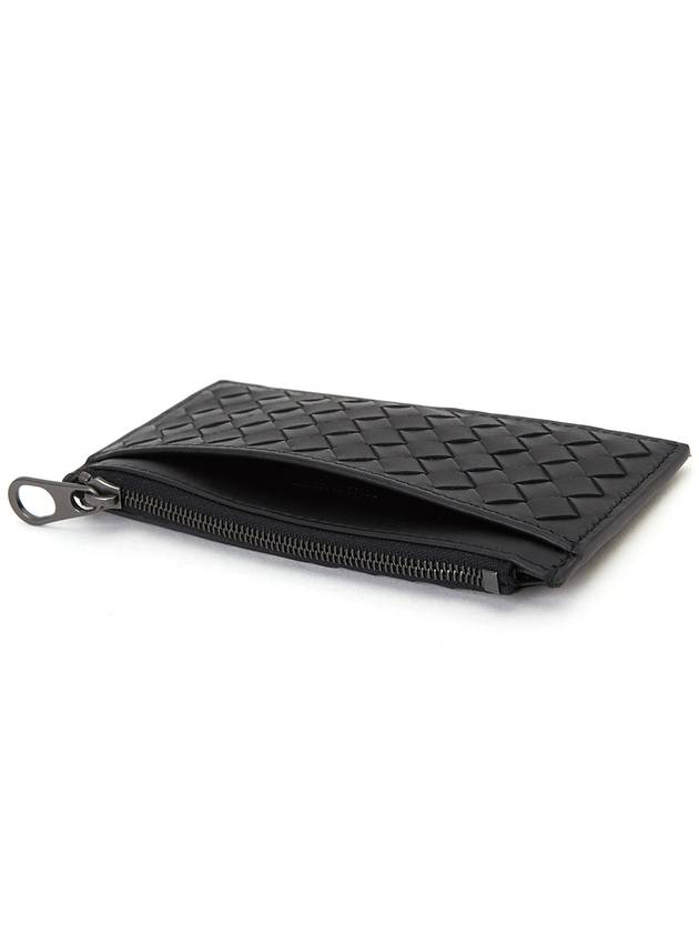 Intrecciato Zipper Card Wallet Black - BOTTEGA VENETA - BALAAN 6