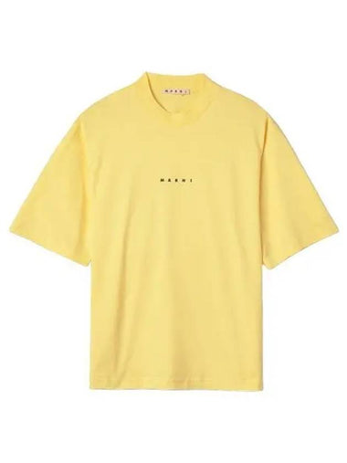 Logo Short Sleeve T Shirt Lemon - MARNI - BALAAN 1