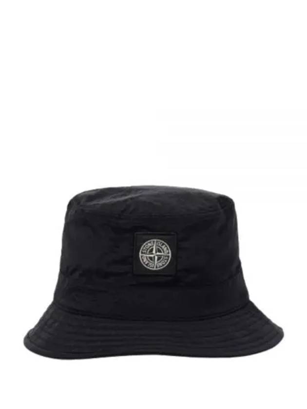 Logo Patch Bucket Hat Black - STONE ISLAND - BALAAN 2