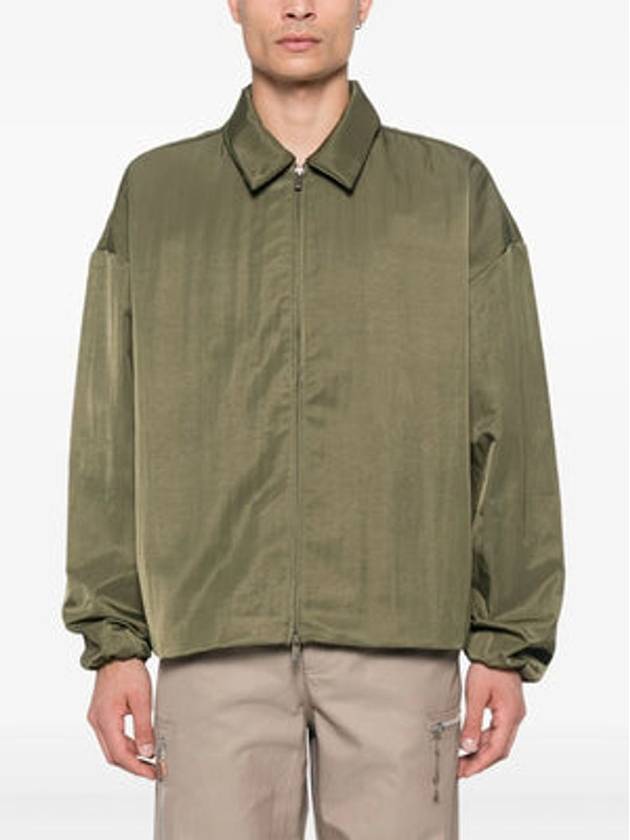 Logo Patch Trucker Jacket Green - FEAR OF GOD ESSENTIALS - BALAAN 2