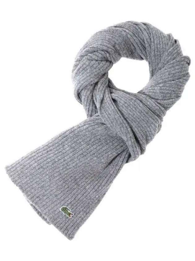 ribbed wool scarf women muffler shawl - LACOSTE - BALAAN 1