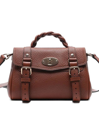 Alexa Heavy Grain Mini Tote Bag Chestnut - MULBERRY - BALAAN 2