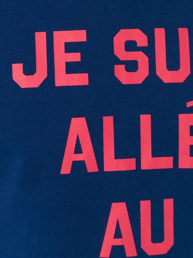 Maison Kitsune JE SUIS ALLE Print TShirt Navy SS17M710 - MAISON KITSUNE - BALAAN 5