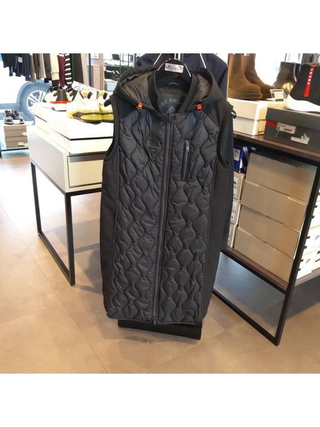 Quilted Long Vest Black - MOOSE KNUCKLES - BALAAN.