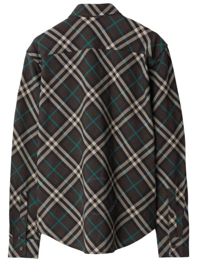 Check Wool Blend Long Sleeve Shirt Snug - BURBERRY - BALAAN 3