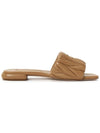 Matelasse Nappa Leather Slippers Caramel - MIU MIU - BALAAN 5