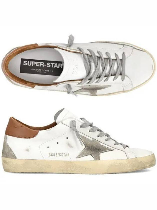 Superstar Brown Tab Sneakers White - GOLDEN GOOSE - BALAAN 2