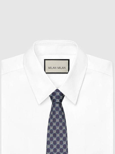 Interlocking tie navy 695407 4E002 4169 - GUCCI - BALAAN 2