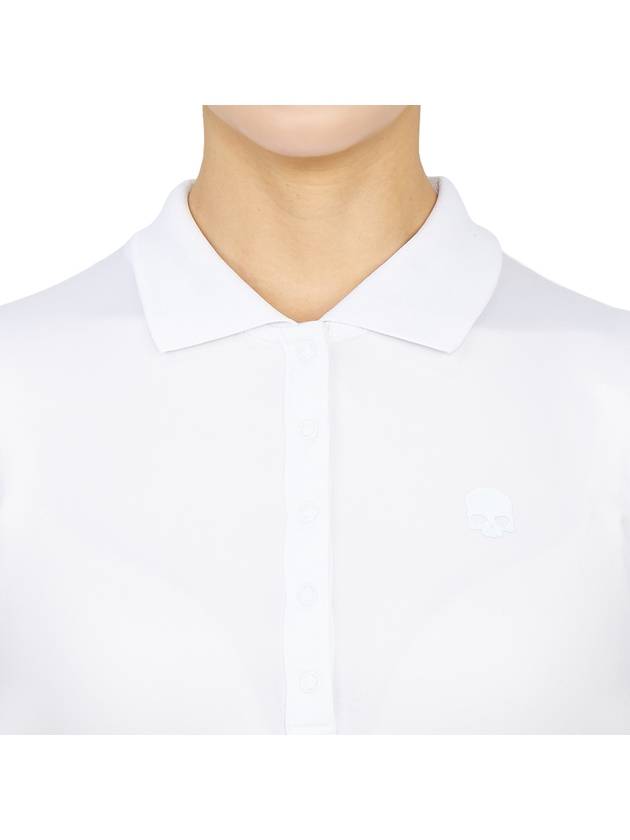Women's Golf Logo Short Sleeve PK Shirt White - HYDROGEN - BALAAN 7