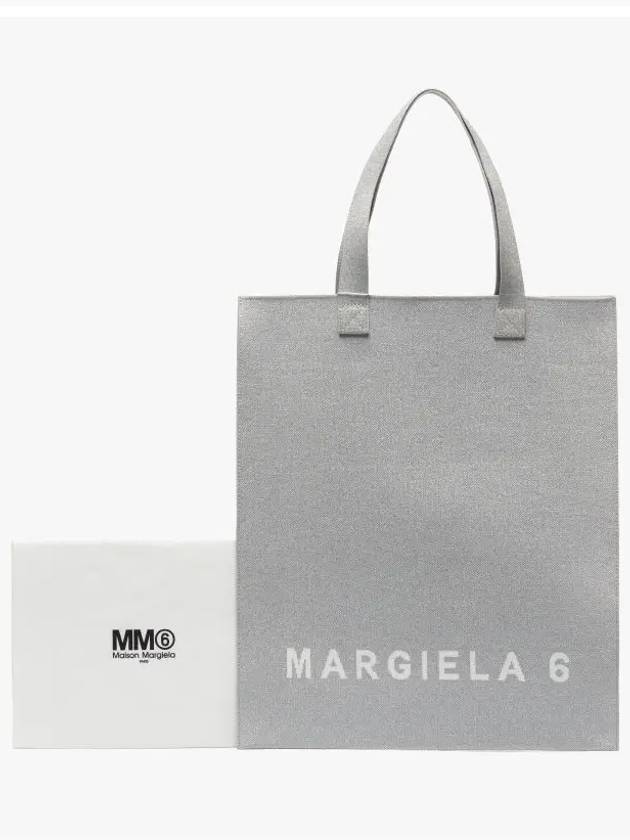 Logo Printed Tote Bag Grey - MAISON MARGIELA - BALAAN 5