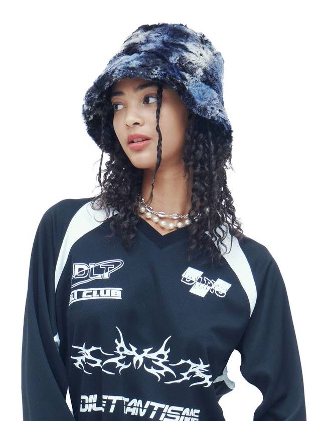 Eco Fur Bucket Hat Navy Blue - DILETTANTISME - BALAAN 2