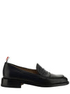 Men's Vitello Flexible Leather Sole Soft Penny Loafer Black - THOM BROWNE - BALAAN 2