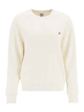 Women's Tennis Academy Sweatshirt Beige - AUTRY - BALAAN 1