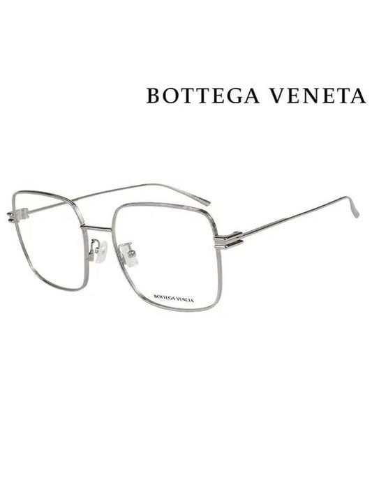 Eyewear Square Metal Eyeglasses Ruthenium - BOTTEGA VENETA - BALAAN.