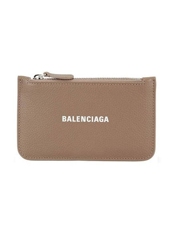 Logo Zipper Long Card Wallet Brown - BALENCIAGA - BALAAN 1