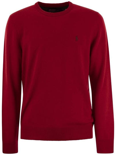 Men's Embroidered Pony Wool Knit Top Red - POLO RALPH LAUREN - BALAAN 2