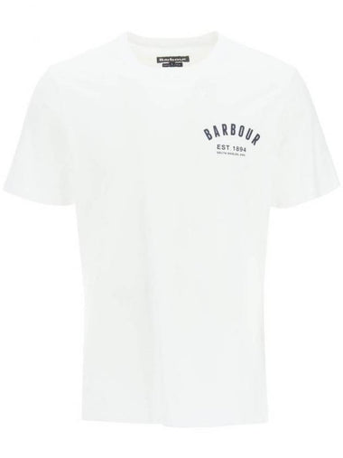 Men's Preppy Logo Short Sleeve T-Shirt White - BARBOUR - BALAAN 1