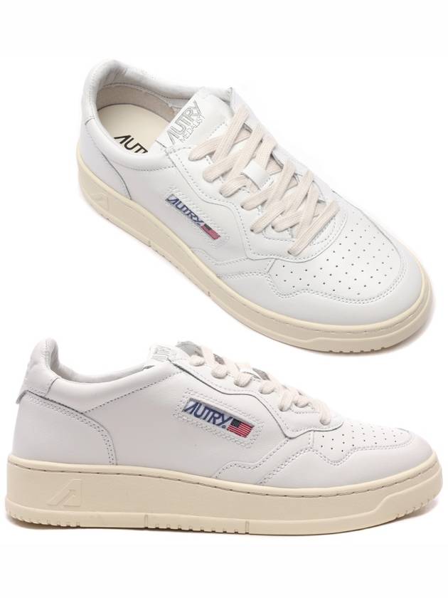 Medalist Leather Low Top Sneakers White - AUTRY - BALAAN 3