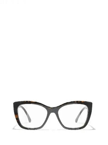 EYEWEAR CH3460 Logo Temple Square Glasses - CHANEL - BALAAN 1