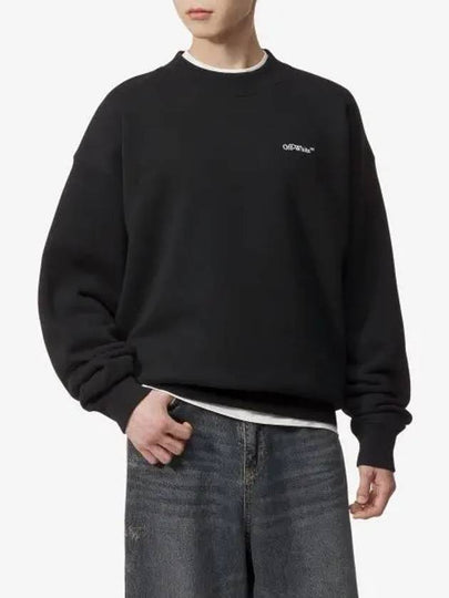 Embroidered Logo Sweatshirt Black - OFF WHITE - BALAAN 2