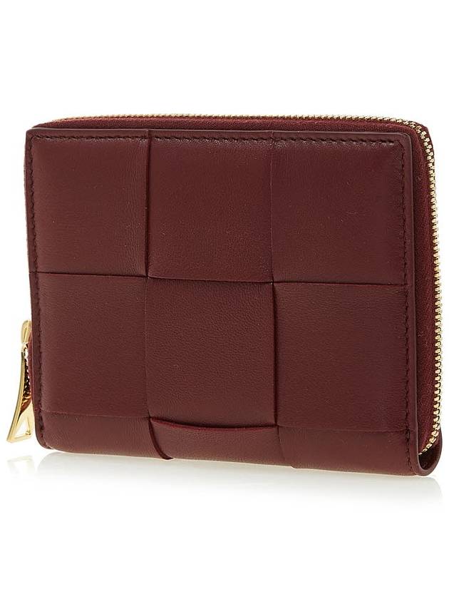 Intrecciato Zip Around Half Wallet Red - BOTTEGA VENETA - BALAAN 3